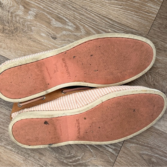 Sperry Women's Striped Pink and Brown Loafers - Picture 3 of 3